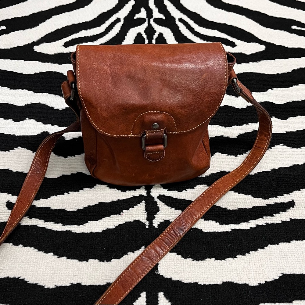 Jack Georges Voyager Handmade Buffalo Leather Crossbody Bag